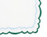 ALLEGRA COCKTAIL NAPKIN EMERALD GREEN AND WHITE