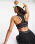 Фото #2 товара HIIT reflective logo sports bra in black