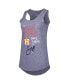 Фото #3 товара Women's Navy Houston Astros Americana Tri-Blend Racerback Tank Top