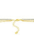 ფოტო #3 პროდუქტის Double Row Chain with Cubic Zirconia Tennis Necklace and Clip Chain Necklace