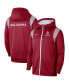 Men's Crimson Oklahoma Sooners 2022 Sideline Lockup Performance Full-Zip Hoodie Jacket