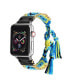 Men's and Women's Apple Multi Colored Friendship Cotton, Stainless Steel Replacement Band 44mm