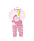 Фото #3 товара Костюм для малышей Hudson Baby комплект пижамы из хлопка для маленьких девочек, девочка Дино