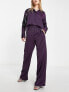 Фото #4 товара JJXX Kira satin dad trousers co-ord in dark purple