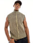 Фото #2 товара Weekday Marwin zip through knitted vest in washed brown