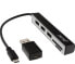 Фото #1 товара InLine USB OTG Cardreader & 3 Port USB 2.0 Hub for SDXC & microSD + adapter