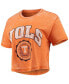 Women's Tennessee Orange Tennessee Volunteers Edith Vintage-Like Burnout Crop T-shirt