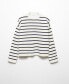 Фото #1 товара Women's Perkins Neck Stripe-Print Sweater