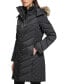 ფოტო #2 პროდუქტის Women's Faux-Fur-Trim Hooded Puffer Coat