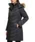 Фото #2 товара Women's Faux-Fur-Trim Hooded Puffer Coat