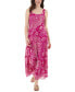 ფოტო #1 პროდუქტის Petite Printed Tiered Maxi Dress