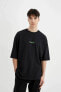 Erkek T-shirt Siyah B8109ax/bk81