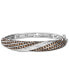 ფოტო #1 პროდუქტის Chocolate & Vanilla Diamond Swirl Bangle Bracelet (5-1/3 ct. t.w.) in 14k White Gold