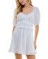 Фото #1 товара Juniors' Short-Sleeve Ruffle-Trimmed Dress