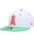 Фото #4 товара Men's White, Green Los Angeles Angels Watermelon Lolli 59FIFTY Fitted Hat