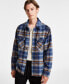 Фото #3 товара Men's Regular-Fit Plaid Shirt Jacket, Created for Macy's