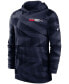 ფოტო #3 პროდუქტის Men's Navy New England Patriots Sideline Impact Hoodie Performance Long Sleeve T-shirt