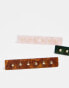 Accessorize 3 pack resin stud snap clips in multi