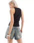 Puma Classics ribbed slim vest in black