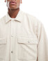 Фото #3 товара Jack & Jones oversized cord overshirt in beige