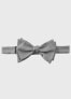 GIORGIO ARMANI 288798 Men's Silk Grosgrain Bow Tie, Silver size M
