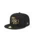 Фото #1 товара Men's Black Tampa Bay Rays 2024 Armed Forces Day On-Field 59FIFTY Fitted Hat
