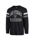 Фото #1 товара Men's Black Distressed Las Vegas Raiders Irving Long Sleeve T-shirt