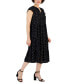 Фото #2 товара Women's Printed Ruffled Shine Midi Dress, Created for Macy's