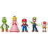 Фото #3 товара JAKKS PACIFIC - Packung mit 5 Figuren - Super Mario Bros: Mario und seine Freunde