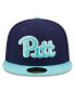 ფოტო #2 პროდუქტის Men's Navy, Light Blue Pitt Panthers 59FIFTY Fitted Hat