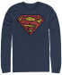 Men's Superman Inside Comics Long Sleeve Crew T-shirt Синий, S - фото #1