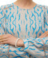 ფოტო #4 პროდუქტის Women's Karin Jill Printed Blouson-Sleeve Top