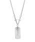 Silver-Tone Crystal Cross Chain Peace Necklace