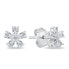 Фото #1 товара Sparkling silver earrings Flowers EA1034W