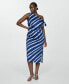 Фото #5 товара Women's Bare Shoulders Striped Dress