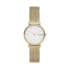 Signatur Two-Hand 30mm Watch With Steel Mesh or Leather Band Gold