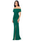 Фото #3 товара Women's Off-The-Shoulder Front-Slit Gown