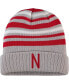 Фото #1 товара Men's Gray and Scarlet Nebraska Huskers All Day Cuffed Knit Hat