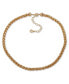 Фото #1 товара Anne Klein gold-Tone Woven Chain Collar Necklace, 16" + 3" extender