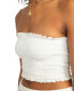 ფოტო #4 პროდუქტის Juniors' Warm Waters Smocked Eyelet Crop Top