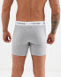 Фото #2 товара Calvin Klein Cotton Stretch 3 pack boxer briefs in black, white and grey - MULTI