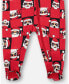 Фото #3 товара Baby Boys Baby Organic Cotton One Piece Pajama Red Printed Santa