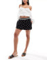 Фото #1 товара New Look broderie embroidered shorts in black