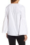 Фото #2 товара Michael Kors 153450 Women's Poplin Grommet Lace-Up Top White Sz. XS