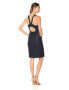 Фото #2 товара Marina Women's Metallic Lace Dress Sleeveless Sz. 14 (Navy) 152138