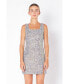 ფოტო #3 პროდუქტის Women's Slit Detail Tweed Mini Dress