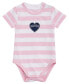 ფოტო #3 პროდუქტის Baby Girl Bodysuit and Knit Denim Skirtall Set