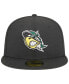 Фото #4 товара Men's Black South Bend Cubs Theme Nights South Bend Silver Hawks 59FIFTY Fitted Hat