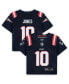 Фото #1 товара Футболка Nike игровая для мальчиков и девочек New England Patriots Mac Jones Navy Kids - одежда для малышей