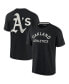 Фото #4 товара Men's and Women's Black Oakland Athletics Super Soft Short Sleeve T-shirt